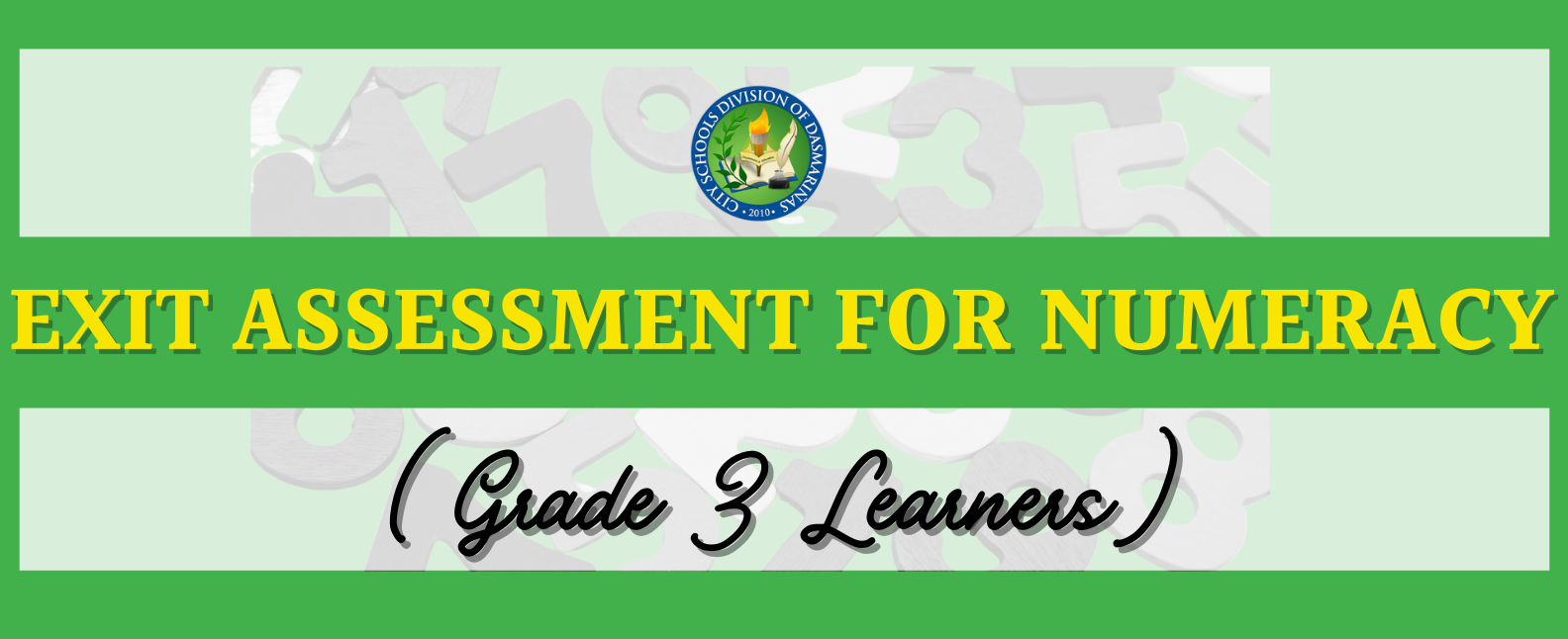 Exit Assessment for Numeracy (Grade 3)